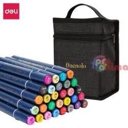 Алкохолни маркери Sketch Deli Finenolo, 30 цвята двувърхи, в текстилна чанта