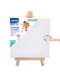 Платно за рисуване 20 x 20 cm + дървен статив 18 x 24 cm