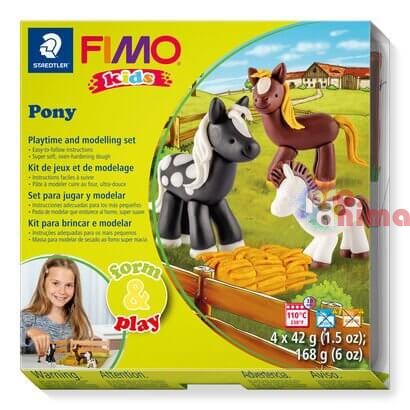 Детски комплект с полимерна глина Fimo Kids, Пони