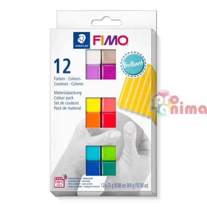 Комплект полимерна глина Fimo Брилянтни цветове 12 x 25 g