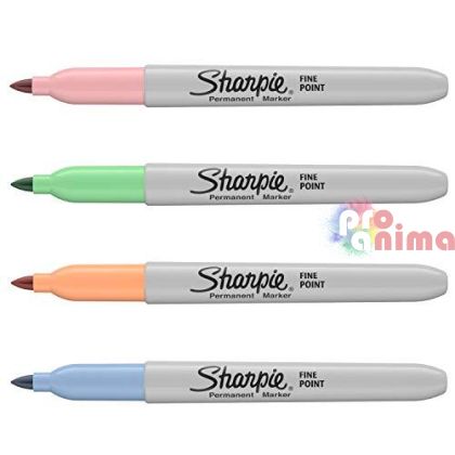 Комплект перманентни маркери Sharpie Fine Point, 4 пастелни цвята