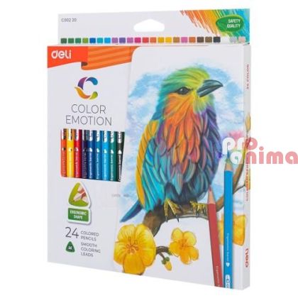 Цветни моливи 24 цвята Deli