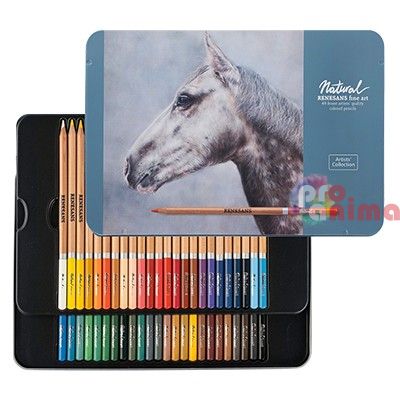 Професионални цветни моливи в метална кутия 48 цвята Renesans