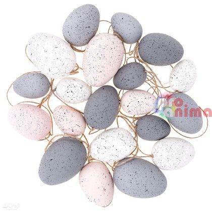Декоративни яйца за закачане Dp Craft, 20 бр., розово и мента