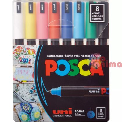 Комплект акрилни маркери POSCA PC-1MR, 8 бр., основни цветове