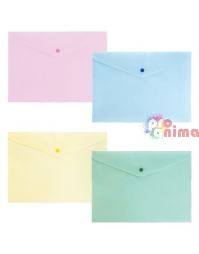 Папка с копче A4, отделни пастелни цветове