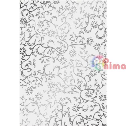 Паус с мотиви Marpa Jansen, 50 x 60 cm, 115 g/m2, сребърни увивни цветя