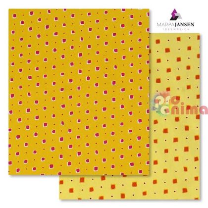 Картон варио Marpa Jansen, 50 x 70 cm, 300 g/m2, жълт с конфети