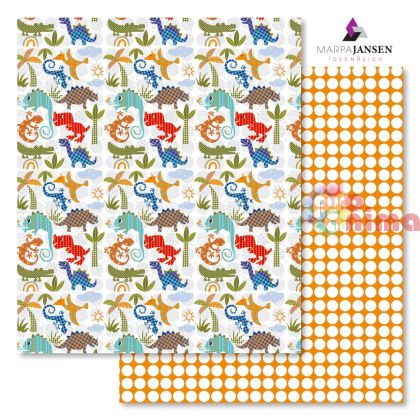 Варио картон Marpa Jansen, 50 x 70 cm, 300 g/m2, динозаври