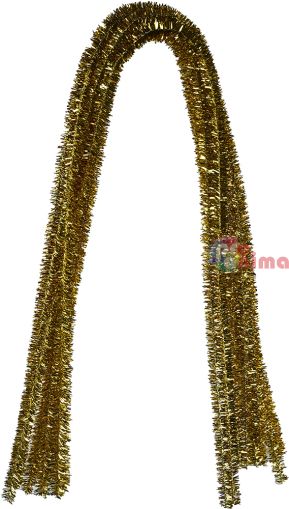 Пухени телчета 8 mm x 50 cm, златисти