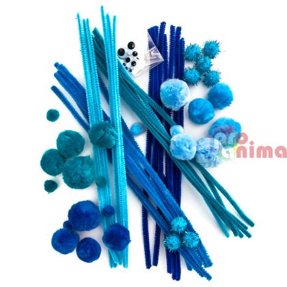 Креативен комплект DP Craft, син, 80 бр.