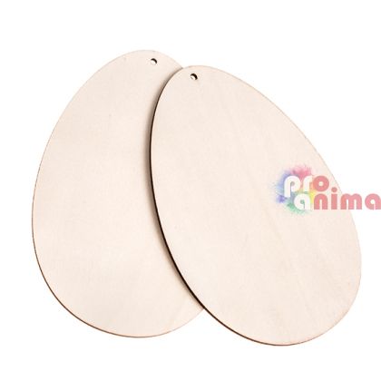 Декоративни дървени яйца с дупка за закачане DP Craft, 2 бр.