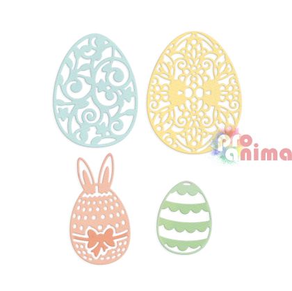 Щанца за изрязване и релеф DP Craft, великденски яйца, 4 бр.