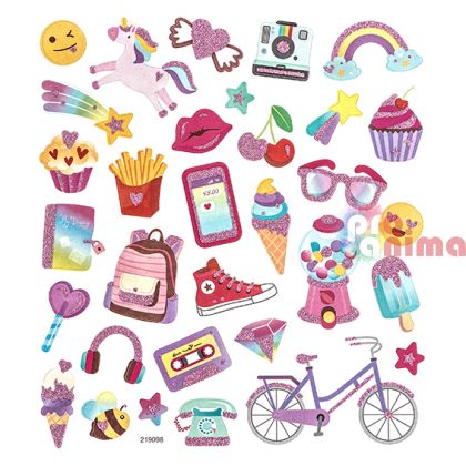 Стикери с глитер DP Craft, Мечтателски стил, 32 бр.