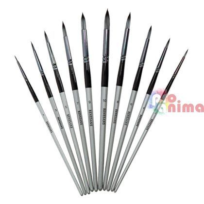 Четки за рисуване Renesans, 10, бр., объл връх