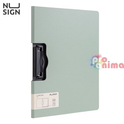 Клипборд с капак Deli NuSign, A4, хоризонтален, зелен