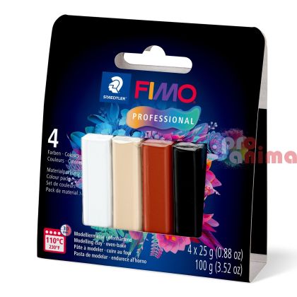 Комплект с полимерна глина Fimo Professional Natural Colours 4 x 25 g