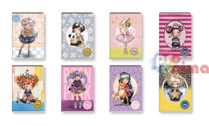 Тетрадка Black and White Miia, тесни и широки редове, 40 листа, А5, за момче