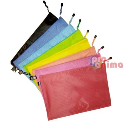 Папка с цип А4+, текстилна, черна