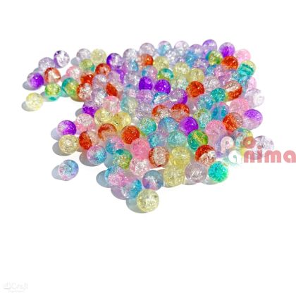 Цветни, стъклени мъниста DP Craft, 8 mm, 100 бр.