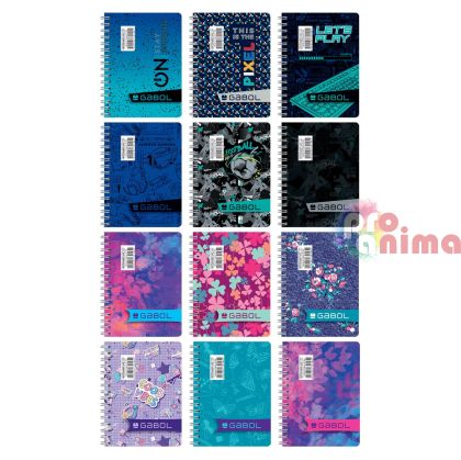 Тефтерче Gabol, B7, 80 листа, спирала