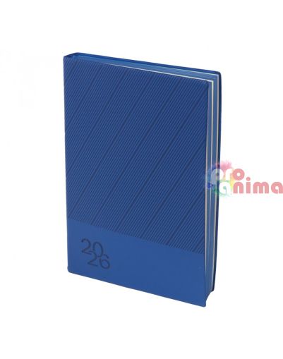 Бележник с дати, 14.5 x 21 cm, термо Flexy с порезка, тъмносин, 168 листа