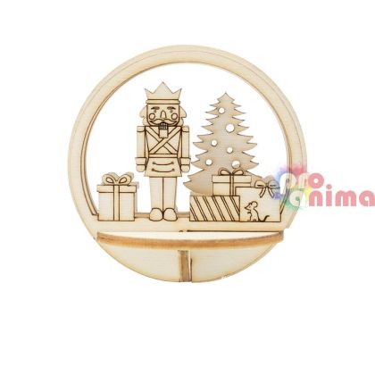 Дървени фигурки за прозачни топки, Лешникотрошачка, ф7.4 cm