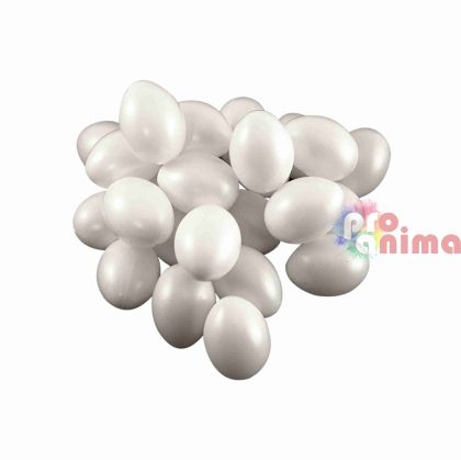 пластмасови яйца бели 45 мм 10 броя пакет