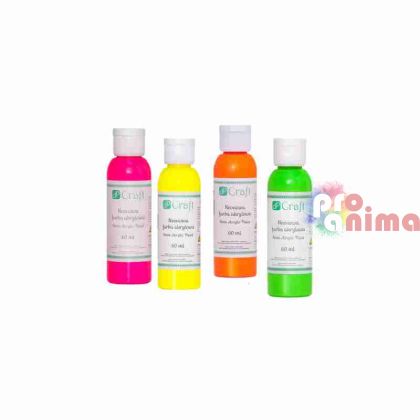 акрилна боя dp craft 60 ml неонови цветове жълт неон