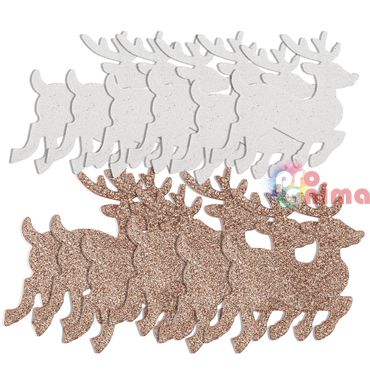 Стикери от гумирана пяна (Foam), 12 бр. Елени