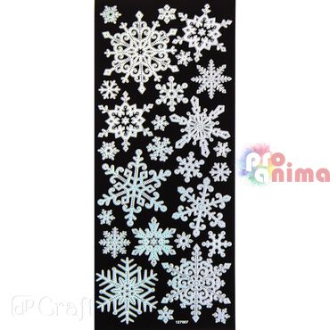 Стикери 27 бр. Снежинки