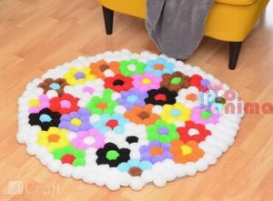 помпони 30 бр. 50 мм бели