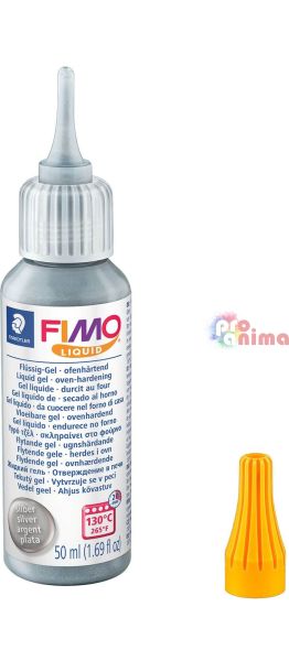 Течна полимерна глина Fimo  50 ml сребриста