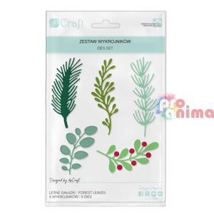 Шаблон за изрязване и релеф горски клонки, 5 бр.