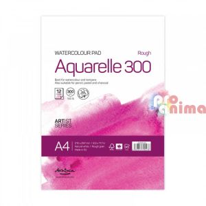 Акварелен скицник Aquarelle Rough A4 12 л 300 g/m2 35% памук