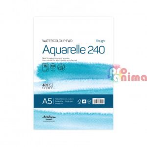 Акварелен скицник Aquarelle Rough A5 15 л 240 g/m2 20% памук