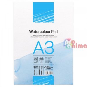 Скицник Watercolour Pad за акварелни бои и темпера А3 20 л 250 g/m2 лепен