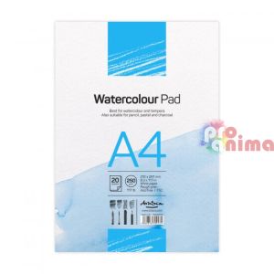 Скицник Watercolour Pad за акварелни бои и темпера А4 20 л 250 g/m2 лепен