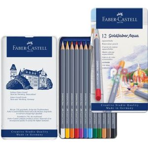 Акварелни моливи Faber-Castell Goldfaber Aqua 12 цвята