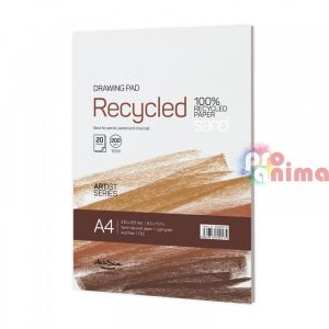 Скицник Recycled drawing pad Sand A4 20 л. 200 g