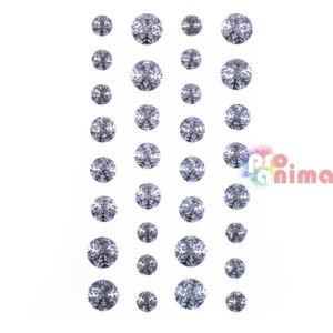 Камъчета (кристали) самозалепващи 8-12 mm 32 бр. снежинки