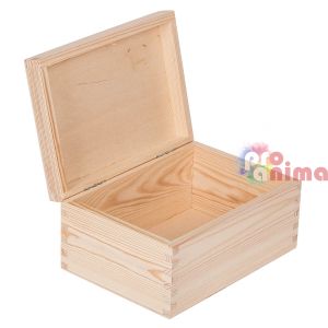 Дървена кутия с капак 22 x 16 x 10.5 cm