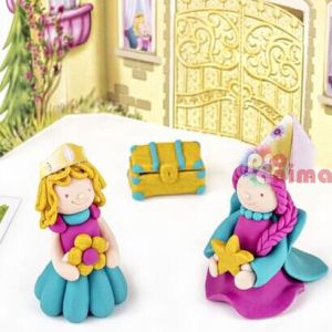 Комплект за деца с полимерна глина Fimo Kids, принцеси