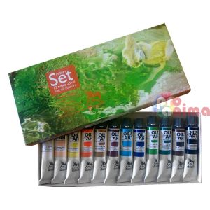 Комплект маслени бои Renesans Oils for Art 12 цвята x 20 ml