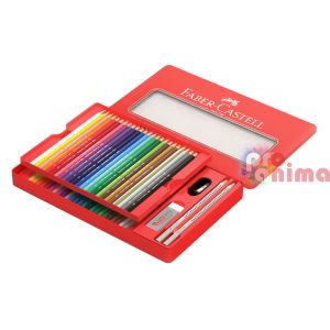Цветни моливи в метална кутия, 48 цвята, Faber-Castell Замък