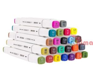 Комплект алкохолни маркери Deli 24 цвята