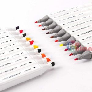 Комплект алкохолни маркери Deli Sketch, 48 цвята, двувърхи