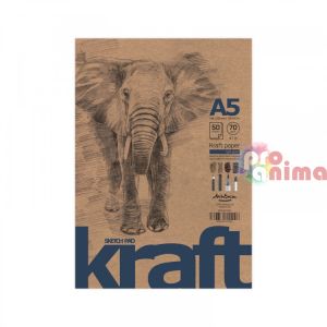 Скицник Elephant Sketch Pad Kraft A5 50 л. 70 g крафт хартия