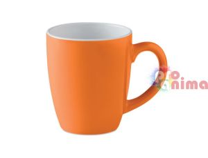 цветна керамична чаша за декорация или печат- оранжева