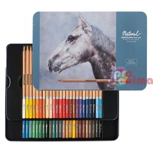 Професионални цветни моливи Renesans Natural 48 цвята метална кутия